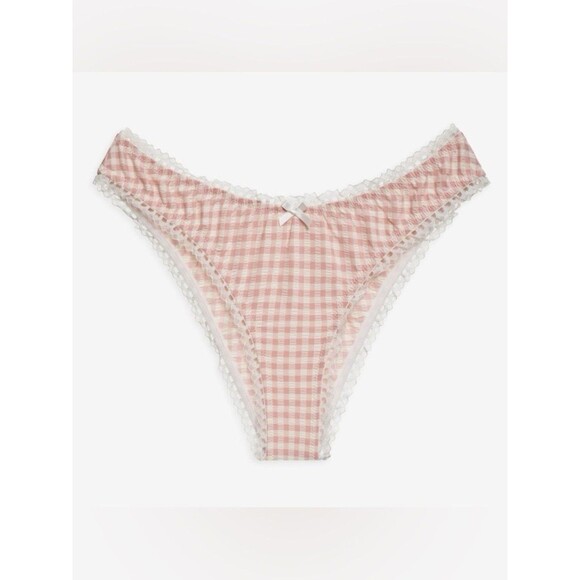 For Love And Lemons Other - For Love & Lemons Pink Petal Gingham Panty | S |  NWT